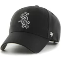 47-brand-curved-brim-black-and-white-logo-black-logo-chicago-white-sox-mlb-mvp-black-snapback-cap