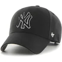 47-brand-curved-brim-schwarzes-schwarz-weiss-logo-new-york-yankees-mlb-mvp-snapback-cap-schwarz