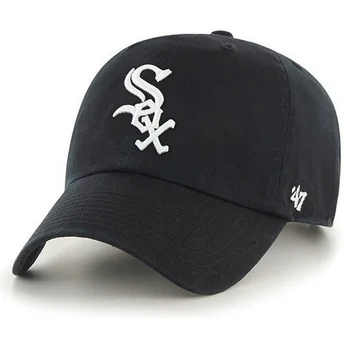 Μαύρο καπέλο με καμπύλη Chicago White Sox MLB Clean Up από 47 Brand