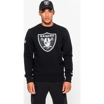 sweat-shirt-noir-crew-neck-las-vegas-raiders-nfl-new-era