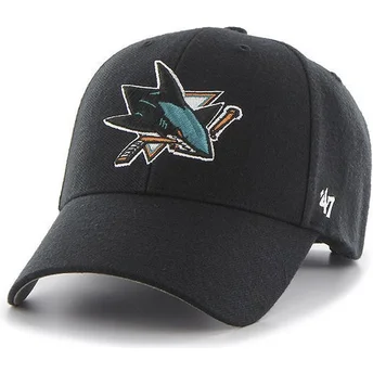 47 Brand Curved Brim San Jose Sharks NHL MVP Cap schwarz