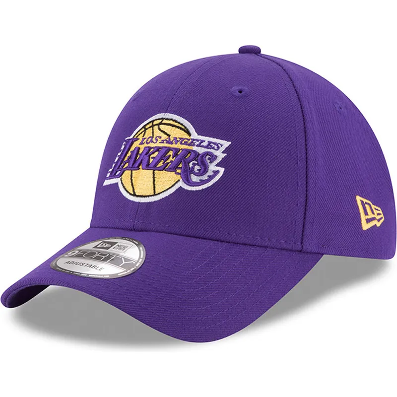 violette-verstellbare-curved-cap-9forty-the-league-der-los-angeles-lakers-nba-von-new-era