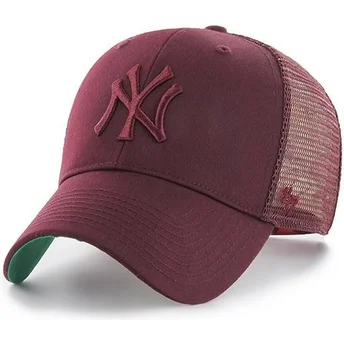 Gorra trucker granate con logo granate de New York Yankees MLB MVP Branson de 47 Brand