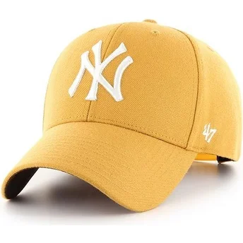 Gul böjd snapback-keps New York Yankees MLB MVP från 47 Brand