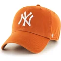 47-brand-curved-brim-new-york-yankees-mlb-clean-up-cap-orange