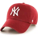 47-brand-curved-brim-new-york-yankees-mlb-clean-up-dark-cap-rot