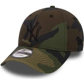 gorra-curva-camuflaje-con-logo-negro-ajustable-9forty-essential-de-new-york-yankees-mlb-de-new-era