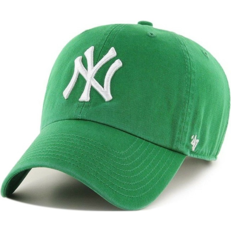 47-brand-curved-brim-new-york-yankees-mlb-clean-up-green-cap