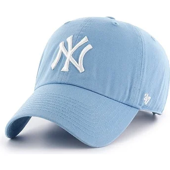 Καπέλο καμπυλωτό μπλε Columbia της Νέας Υόρκης Yankees MLB Clean Up από 47 Brand
