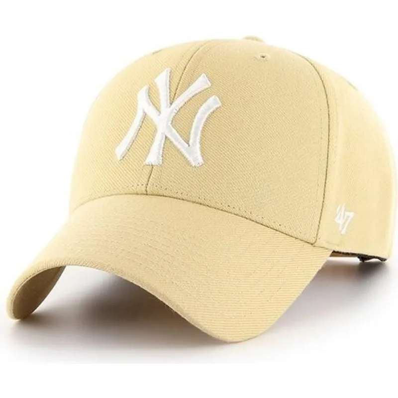 Fitted Hat Gorra Amarilla Yankees New Era Flat Brim Dark Yellow