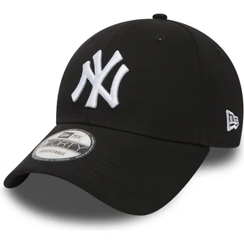 Schwarze verstellbare Curved Cap 9FORTY Essential der New York Yankees MLB von New Era