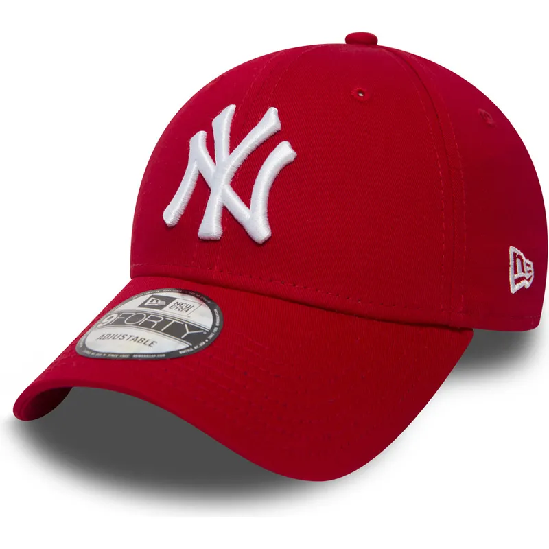new-era-new-york-yankees-mlb-9forty-essential-verstellbare-rote-curved-cap