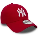 new-era-curved-brim-9forty-essential-new-york-yankees-mlb-adjustable-cap-rot