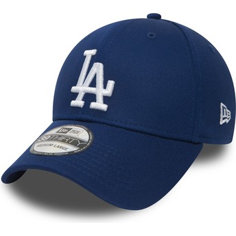 New Era Curved Brim 39THIRTY Essential Los Angeles Dodgers MLB Blue Fitted Cap