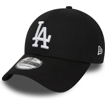 gorra-curva-negra-ajustada-39thirty-essential-de-los-angeles-dodgers-mlb-de-new-era