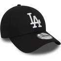 new-era-curved-brim-39thirty-essential-los-angeles-dodgers-mlb-fitted-cap-schwarz