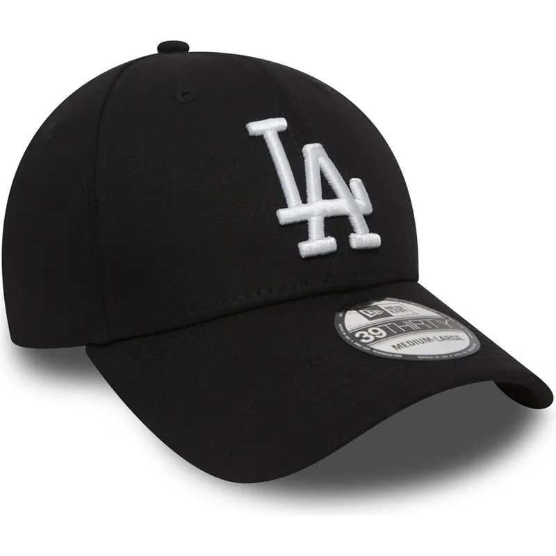 czarna-dopasowana-czapka-z-zakrzywionym-daszkiem-39thirty-essential-los-angeles-dodgers-mlb-new-era
