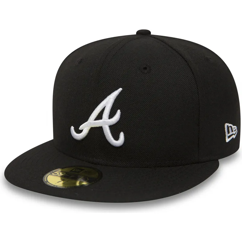 New Era Flat Brim 59FIFTY Essential Atlanta Braves MLB Black