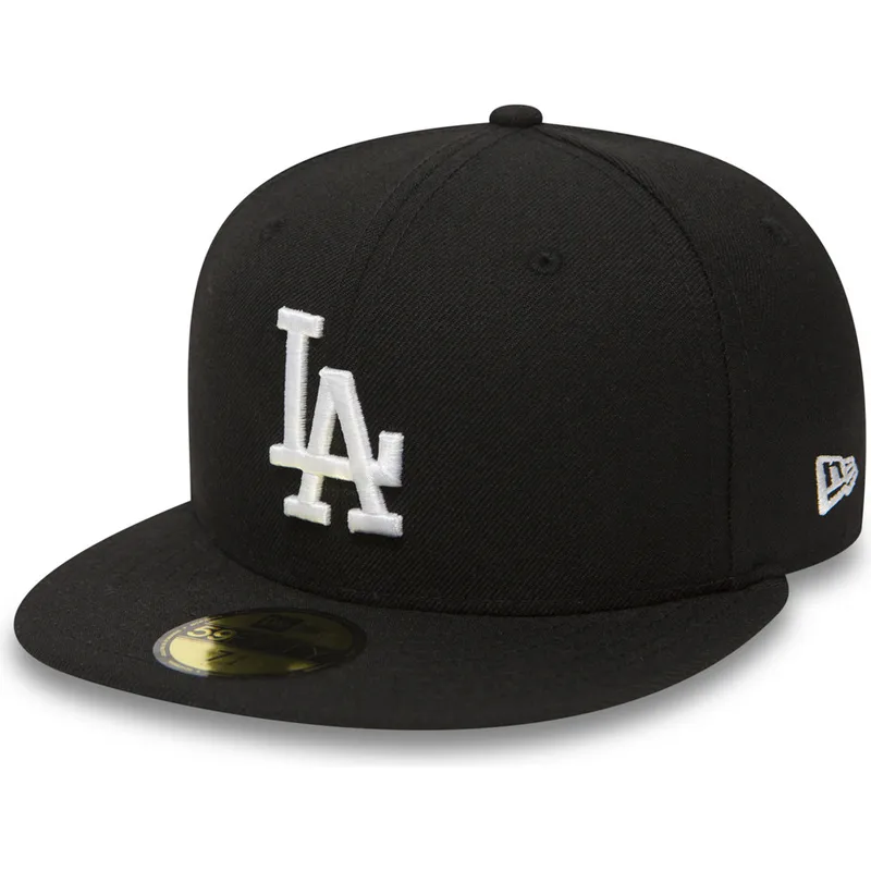 svart-platt-keps-justerad-59fifty-essential-fran-los-angeles-dodgers-mlb-av-new-era
