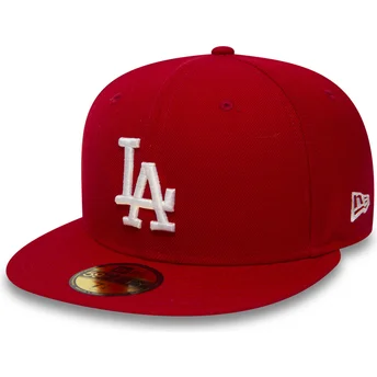 Los Angeles Dodgers MLB 59FIFTY Essential röd anpassad flat keps från New Era