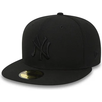 Schwarze, anpassbare 59FIFTY Black on Black Flat Cap der...