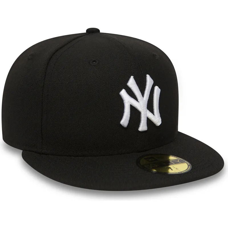 schwarze-flache-anpassbare-59fifty-essential-kappe-der-new-york-yankees-mlb-von-new-era