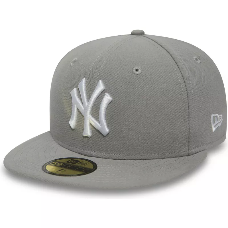 new-era-flat-brim-white-logo9fifty-essential-new-york-yankees-mlb-grey-fitted-cap