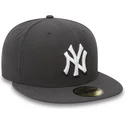 new-era-flat-brim-59fifty-essential-new-york-yankees-mlb-stone-fitted-cap-grau