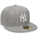 graue-flache-angepasste-59fifty-essential-kappe-der-new-york-yankees-mlb-von-new-era