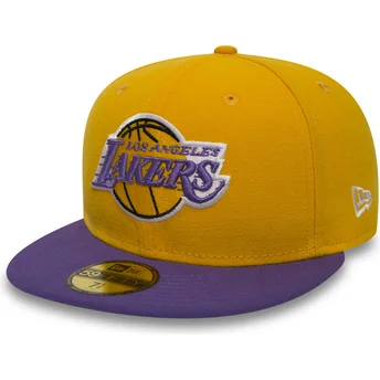 Κίτρινο ρυθμιζόμενο καπέλο 59FIFTY Essential των Los Angeles Lakers NBA της New Era