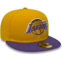 gorra-plana-amarilla-ajustada-59fifty-essential-de-los-angeles-lakers-nba-de-new-era