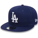 new-era-flat-brim-9fifty-essential-los-angeles-dodgers-mlb-snapback-cap-blau-