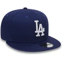 new-era-flat-brim-9fifty-essential-los-angeles-dodgers-mlb-snapback-cap-blau-