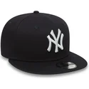 new-era-flat-brim-9fifty-essential-new-york-yankees-mlb-snapback-cap-dunkelblau