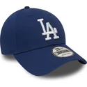 9forty-essential-verstellbare-blaue-kappe-mit-gebogenem-schirm-der-los-angeles-dodgers-mlb-von-new-era