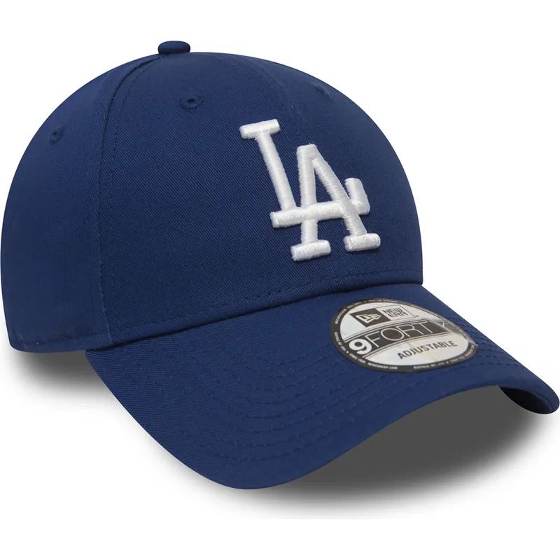 verstellbare-blaue-9forty-essential-kappe-mit-gebogenem-schirm-von-los-angeles-dodgers-mlb-von-new-era