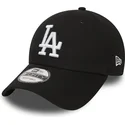 new-era-curved-brim-9forty-essential-los-angeles-dodgers-mlb-adjustable-cap-schwarz