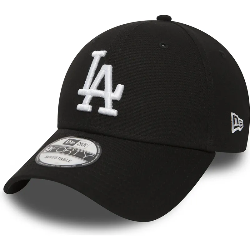czarna-regulowana-czapka-z-zakrzywionym-daszkiem-9forty-essential-los-angeles-dodgers-mlb-new-era