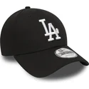 new-era-curved-brim-9forty-essential-los-angeles-dodgers-mlb-adjustable-cap-schwarz