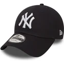 new-era-curved-brim-9forty-essential-new-york-yankees-mlb-adjustable-cap-marineblau