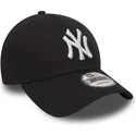 new-era-curved-brim-9forty-essential-new-york-yankees-mlb-adjustable-cap-marineblau