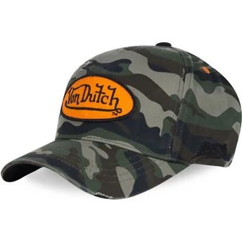 Von Dutch Curved Brim CAMOU02 Adjustable Cap camo