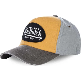 gorra-curva-amarilla-y-gris-ajustable-jackgog-de-von-dutch