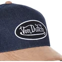 casquette-courbee-bleue-marine-et-marron-ajustable-shane-von-dutch