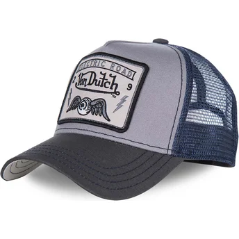 Von Dutch SQUARE3B Trucker Cap grau und blau 