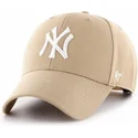 beige-gebogene-snapback-kappe-new-york-yankees-mlb-mvp-von-47-brand