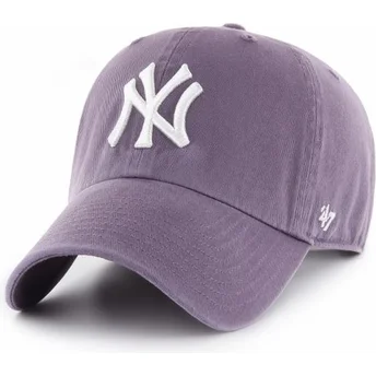 Καπέλο με κυρτό γείσο σε βιολετί χρώμα New York Yankees MLB Clean Up από 47 Brand