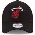 new-era-curved-brim-9forty-the-league-miami-heat-nba-adjustable-cap-schwarz