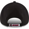 new-era-curved-brim-9forty-the-league-miami-heat-nba-adjustable-cap-schwarz