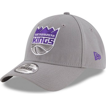 New Era Curved Brim 9FORTY The League Sacramento Kings NBA Grey Adjustable Cap